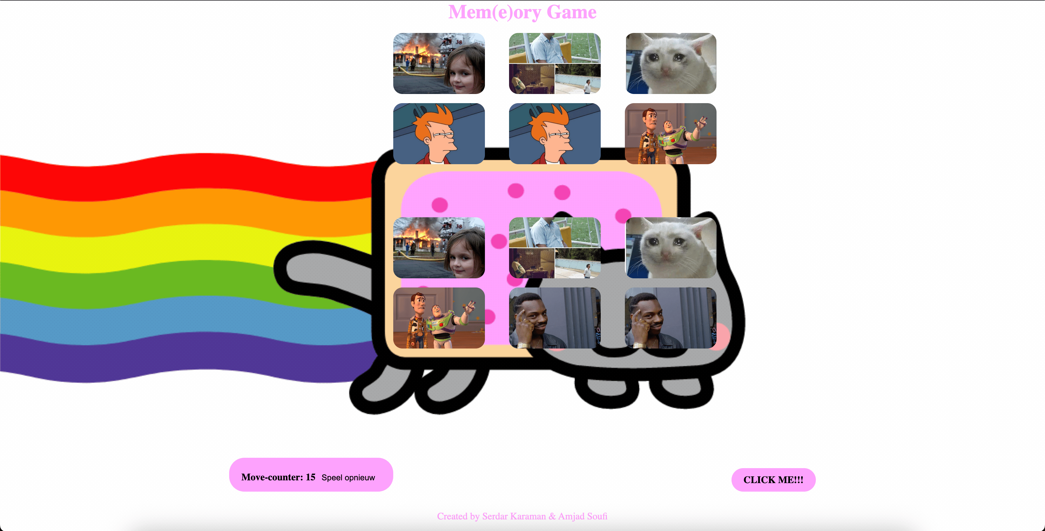 Screenshot of Memory Game project